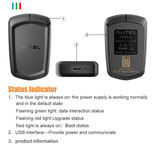 Autel APB112 Smart Key Simulator Main Unit and USB Cable for IM608 IM508 OTOFIX IM1 IM2 Free Shipping