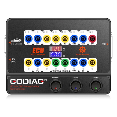 [US EU UK Ship No Tax] Godiag GT100+ GT100 Pro OBDII Breakout Box ECU Bench Connector Adds Electronic Current Display and CANBUS Protocol
