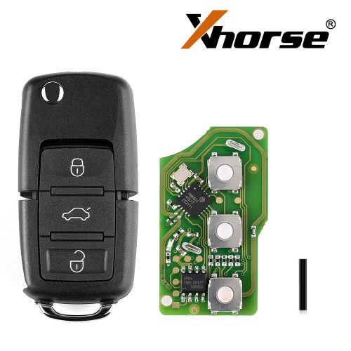 (US EU Ship No Tax) XHORSE XKB501EN Wired Universal Remote Key Volkswagen B5 Type 3 Buttons for VVDI Key Tool English Version 5pcs/lot