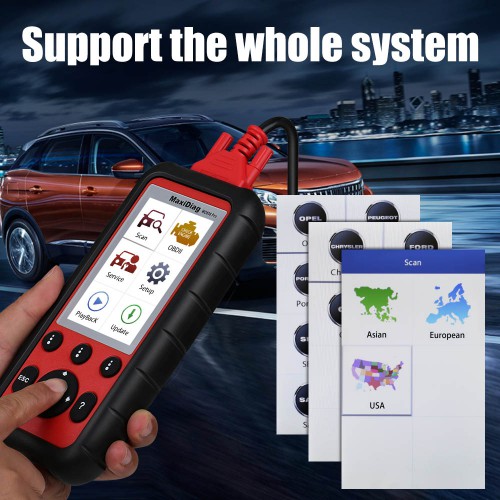 AUTEL MaxiDiag MD808 Pro OBD2 Full System Car Diagnostic Tool Combination of MaxiCheck Pro and MD802