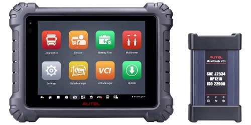 2023 Autel MaxiSYS MS909CV Diagnostic Scan Tool for HD and Commercial Vehicles Supports J2534 ECU Programming, ADAS and Battery Test
