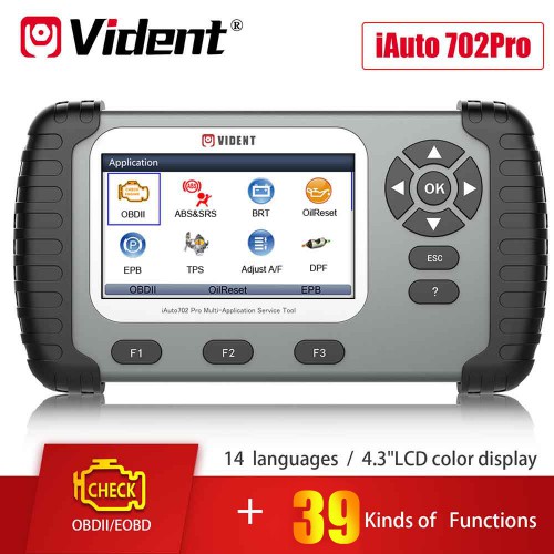 (EU UK US Ship No Tax) VIDENT iAuto702 iAuto 702 Pro Multi-Application Service Tool 39 Special Functions 3 Years Update Online
