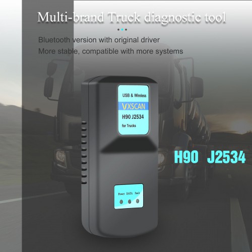 Newest VXSCAN H90 J2534 Diesel Truck Diagnose Interface And Software With All Installers Diagnose Engines Transmissions ABS Instrument Panels