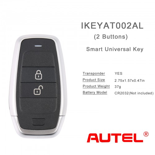 AUTEL IKEYAT002AL 2 Buttons Independent Universal Smart Key 5Pcs/set