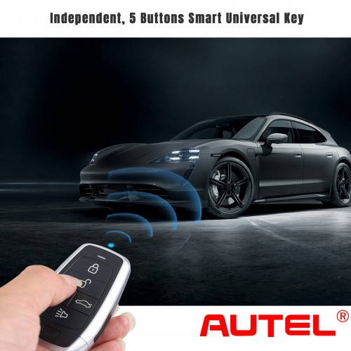 AUTEL IKEYAT005BL 5 Buttons Universal Smart Key with  Remote Start and Trunk Buttons 10Pcs/set