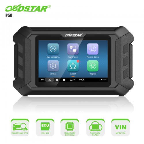 [One Year Free Update Online] 2022 Newest OBDSTAR P50 Airbag Reset Tool SRS Reset Equipment Covers 38 Brands and Over 3000 ECU Part No.