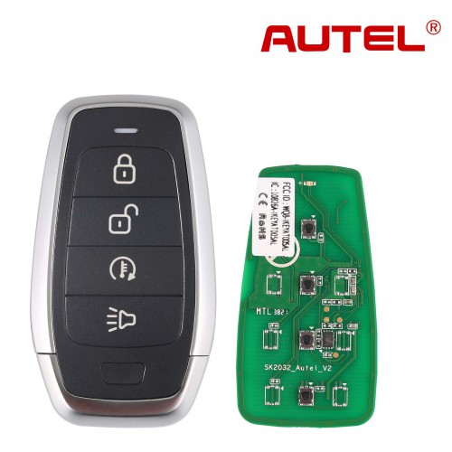 AUTEL IKEYAT004DL 4 Buttons Universal Smart Key with Remote Start or A/C Button 5Pcs/Set