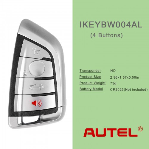 AUTEL IKEYBW004AL BMW 4 Buttons Smart Key for MaxiIM IM508 IM608 KM100 10Pcs/set