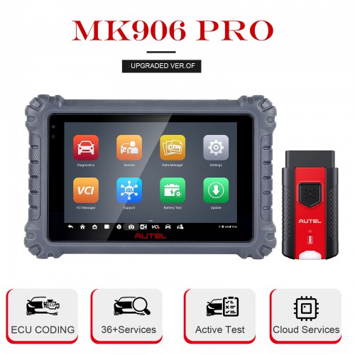 Autel MaxiCOM MK906 Pro Upgraded of MS906 Pro/MK906BT with Advanced ECU Coding, 36+ Service Functions, Active Test CAN FD FCA AutoAuth