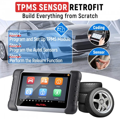 Autel MaxiCOM MK808TS Auto Diagnostic and TPMS Relearn Tool Tire Sensor Pressure Monitor Reset Scanner Adds AU Cars
