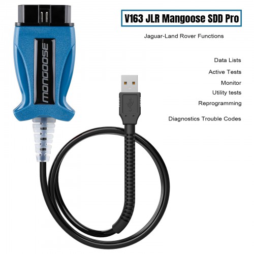 V163 JLR Mangoose SDD Pro for Jaguar and Land Rover Supports PWM CAN K L Line Protocol