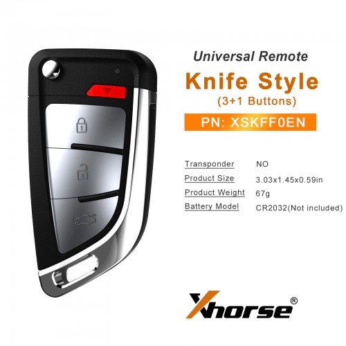 XHORSE XSKFF0EN Universal Smart Remote Blade Shape Key 5pcs/Lot
