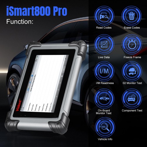VIDENT iSmart800 Pro OBDII Diagnostic Scanner with 40 Special Functions Multi-Language Free Update for 18 Months PK MX808 MK808