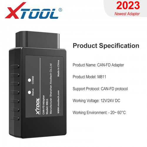 Xtool CAN FD Adapter for GM 2020-2022 Supports CANFD Works with X100 PAD2 PAD3 A80 series D7 D8 series