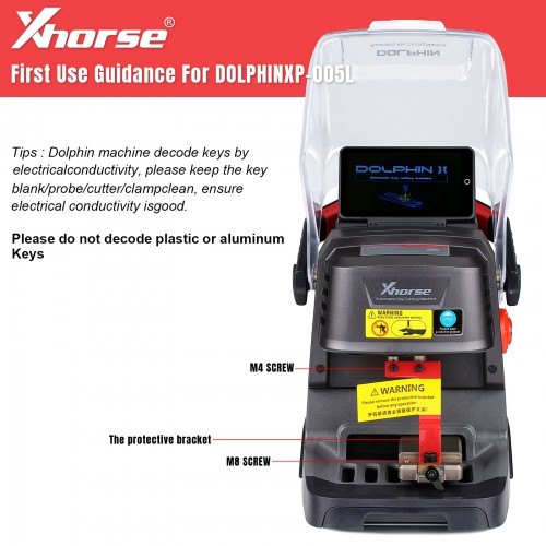 Original Xhorse Dolphin II XP005L Key Cutting Machine with Adjustable Touch Screen