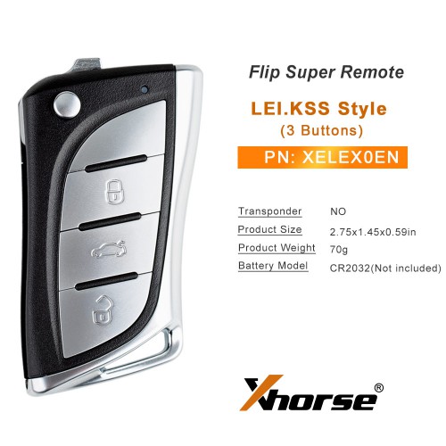 [5Pcs/Lot] Xhorse XELEX0EN VVDI Super Remote with XT27A01 XT27A66 Chip Lexus Style