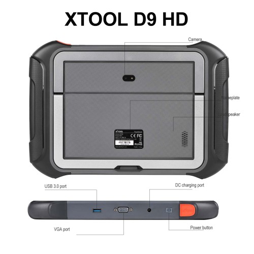 XTOOL D9HD D9 HD Pro 12V Car and 24V Heavy Duty Truck Diagnostic Tool with 42+Special Function Topology Mapping