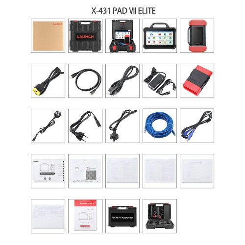 2023 Launch X431 PAD VII Pad 7 Elite with SmartLink C Supports ADAS Calibration, Topology Mapping, 60 Service Functions, TPMS, Online Programming