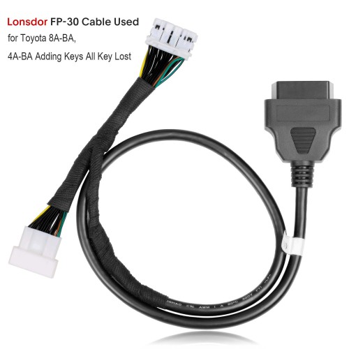 Lonsdor FP30 30 PIN 30-PIN Cable for Toyota 2022- 8A-BA and 4A-BA Proximity without PIN Code Works with K518ISE K518S AUTEL XHORSE X431 Tools