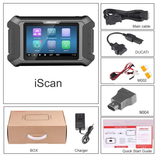 OBDSTAR iScan DUCATI Motorcycle Diagnostic Scan Tool and Key Programmer Service Light Reset Multi-Language Supports Ducati till 2023