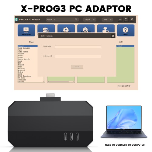 Original Launch X-Prog3 GIII PC Adapter XProg3 ECU Programmer Supports Engine Data Validation