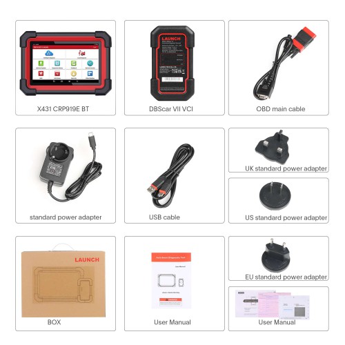 Launch Creader CRP919E BT Diagnostic Scanner Bluetooth Version of CRP919E Supports CAN FD DoIP and ECU Coding