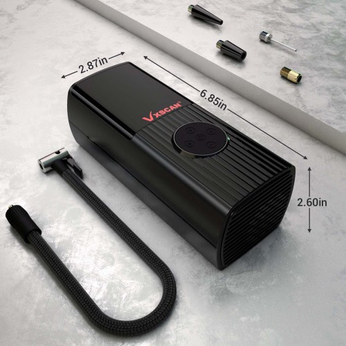 VXSCAN 180 PSI Tire Inflator Portable Air Compressor, 22 Cylinders 6000mAh Battery Air Pump Suitable for Car Bike Motorcycle Ball