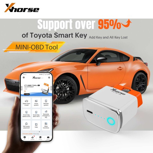 Xhorse XDMOT0GL FT-OBD MINI-OBD Tool for Toyota Add Key and All Keys Lost till 2023