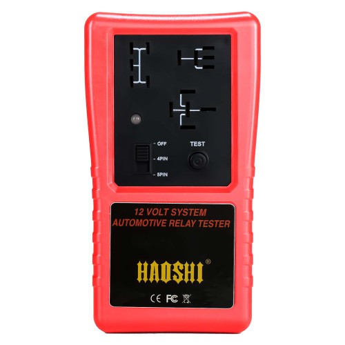 HAOSHI Automotive 12V Relay Tester Cordless Design Red
