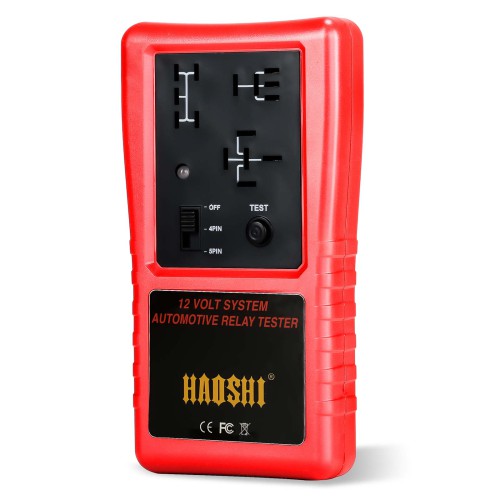 HAOSHI Automotive 12V Relay Tester Cordless Design Red