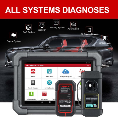 LAUNCH X431 IMMO ELITE X-PROG3 Key Programmer Diagnostic Scanner with 39 Reset Functions 2 Years Free Update