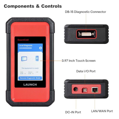 2024 LAUNCH X431 PAD V Elite Bi-Directional Diagnostic Scanner with SmartLink Supports CAN FD DoIP ECU Programming Topology Map