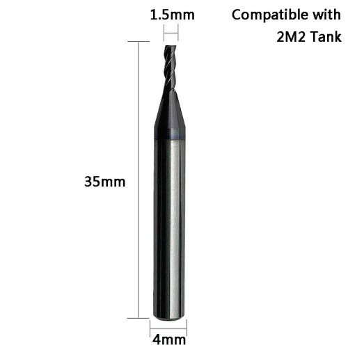 1.5mm Milling Cutter (Diameter 4mm) for 2M2 Tank 2 Pro Key Cutting Machine