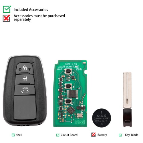 AUTEL IKEYTY003BL Toyota 8A and 4D Smart Key Replaced IKEYTY8A3BL