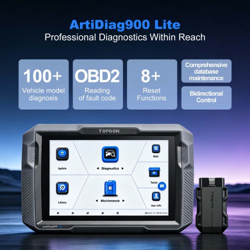 2026 TOPDON ArtiDiag900 Lite Full System Bi-Directional Diagnostic Scanner Supports Active Test, FCA AutoAuth