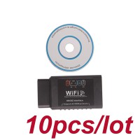 10pcs/lot ELM327 WIFI OBD2 EOBD Scan Tool support Android and iPhone/iPad