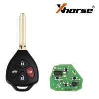 XHORSE XKTO02EN Wired Universal Remote Key Toyota Style Flat 4 Buttons for VVDI VVDI2 Key Tool 5pcs/lot