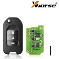 X004 XHORSE Honda Type Wire Universal Remote Key 3 Buttons (Individually Packaged) for VVDI Key Tool 5pcs/lot