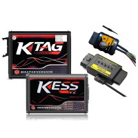 [With Breakout Box Plus GT107 DSG Gearbox Data Adapter] Kess V2 V5.017 Online Version V2.80 for 140 Protocol V2.25 KTAG 7.020 Firmware Red PCB
