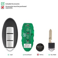 AUTEL IKEYNS004AL Nissan 3 Buttons Universal Smart Key 10Pcs/set