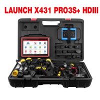 [For Cars and Trucks] Launch X431 Pro3S+ with HDIII Heavy Duty Diagnostic Module 2 Years Free Update