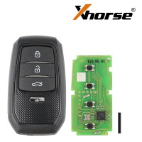 [5PCS/Set] XHORSE XSTO01EN FENG.T Universal Smart Key Type B (Chromed Button)