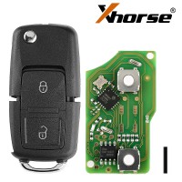[1Pc/set] Xhorse XKB508EN Wire Remote Key B5 Style 2 Buttons work with MINI Key Tool/VVDI2
