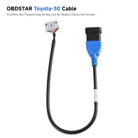 OBDSTAR Toyota 30 PIN Cable for 4A 8A-BA Proximity All Keys Lost Bypass PIN Used with X300 DP Plus/X300 Pro4/ Autel IM508 IM608/ AVDI