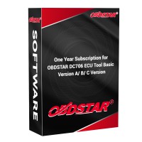 One Year Software Subscription for OBDSTAR DC706 Basic Version A/ B/ C Version [Single Software Update Service]