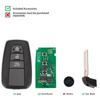[5Pcs/Set]  Autel IKEYTY8A3BL 3 Buttons 315/433 MHz Smart Key Free Shipping