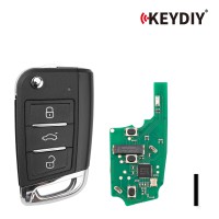 [5Pcs/Set] KEYDIY KD ZB15-3 Universal MQB Style Smart Flip Remote Key 3 Buttons for VW Type