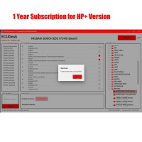 1 Year Software Subscription for ECUDesk HP+ Version