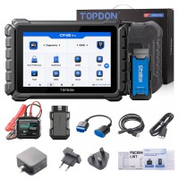 Topdon ONE Plus Bi-directional Diagnostic Scanner with BTMobile Pros and Topscan Master Supports Online Coding 52 Service Functions Topology TopFix AI