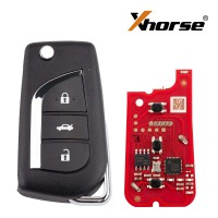 [5pcs/set] XHORSE XKTO20EN for Toyota 2nd Generation Wired Remote Key 3 Buttons Universal Remote Key